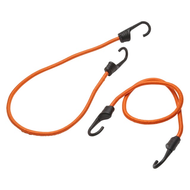 Lot de 2 sandows crochet métal plastifié STANDERS, Diam.9 mm x L.0.8 m