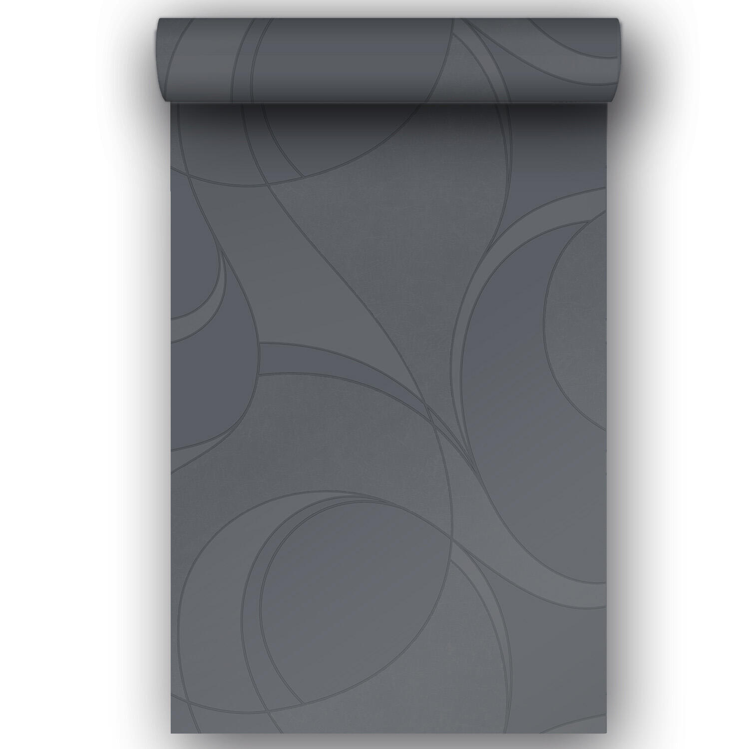 Papier peint intissé Abstrait Uptown noir - 2