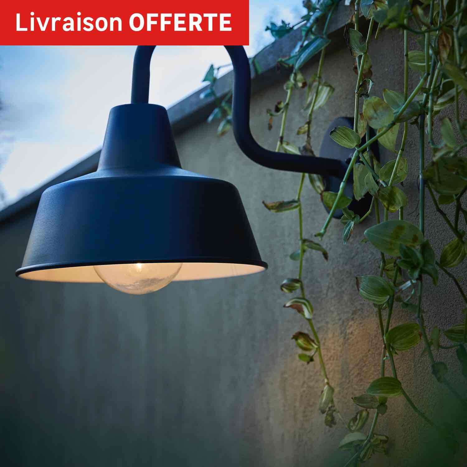 Applique classico da esterno Sarasota nero IP44 E27 INSPIRE - 11