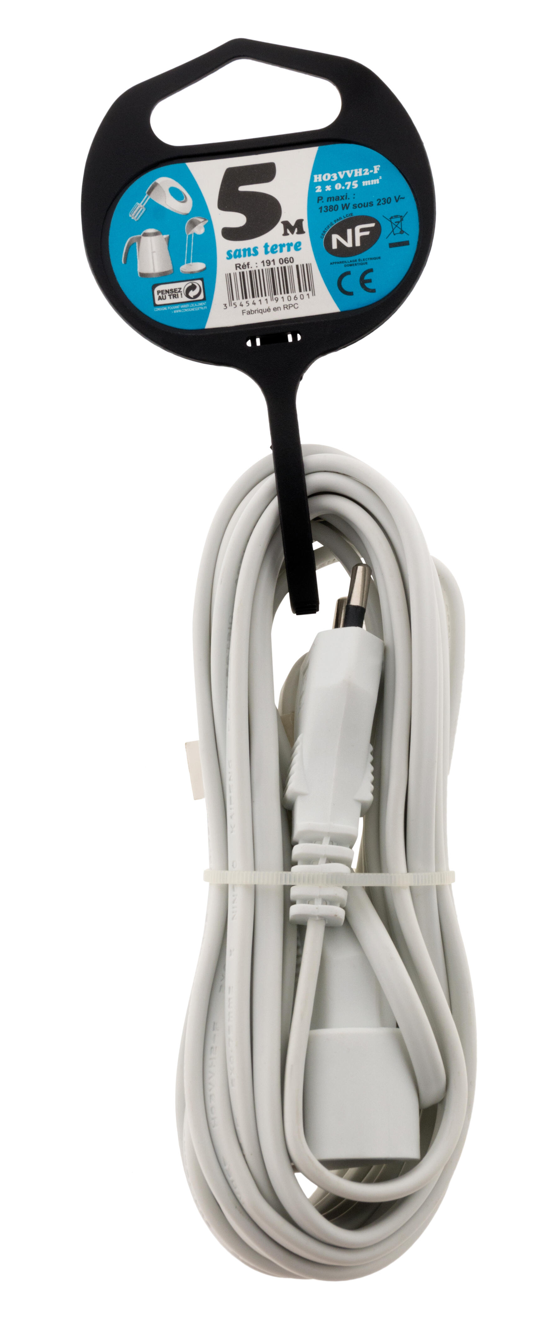 Rallonge, RALLONGE MENAGER 5M L.5 m H03VVH2-F, ZENITECH - 2