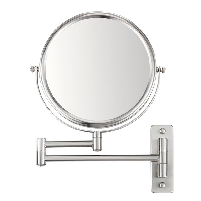 Miroir grossissant rond chromé x 5