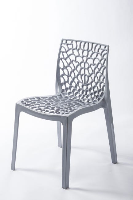 Chaise GRAND SOLEIL Grafik en résine injectée gris