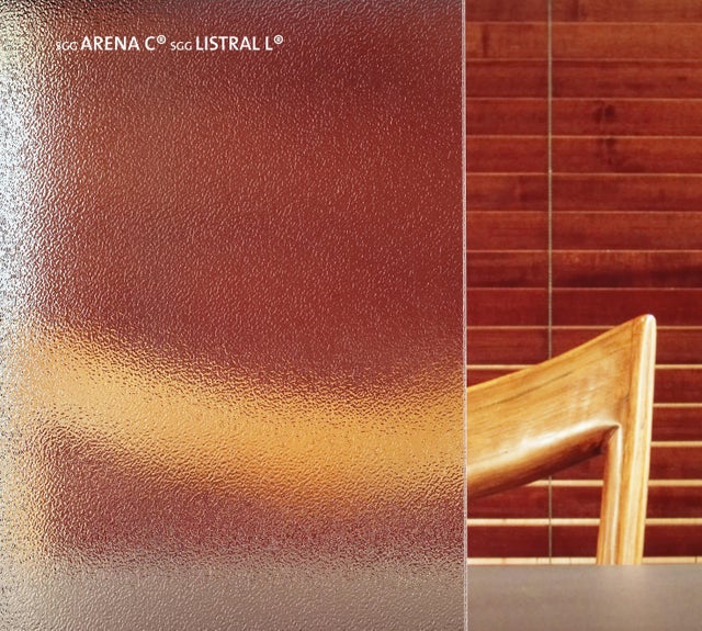 Verre décoratif 4 mm transparent Arena granité L.160.5 x l.80 cm
