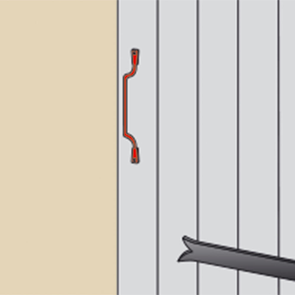 Poignée de volet acier zingué AFBAT, H.35 x l.160 mm - 4