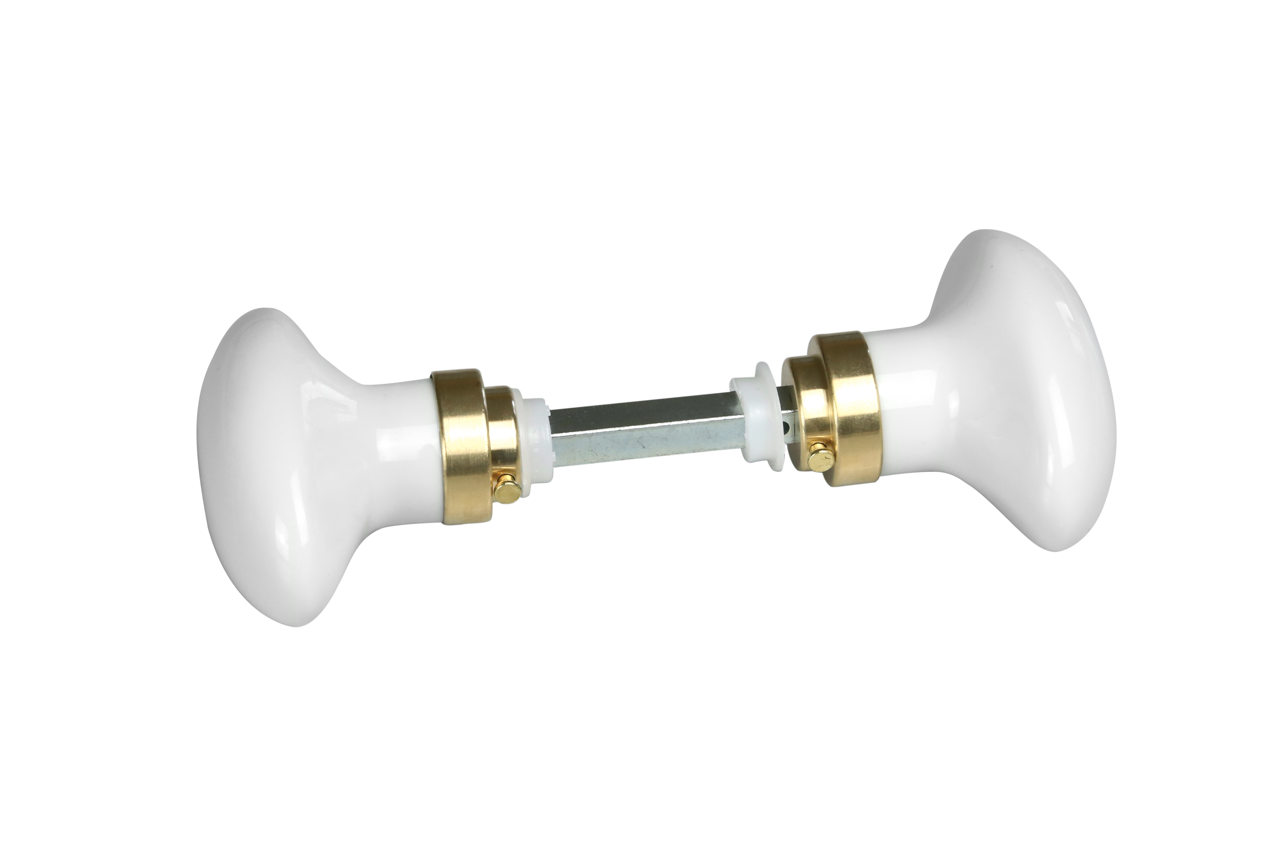 Lot de 2 boutons de porte Porcelaine porcelaine de limoges laitonné - 3