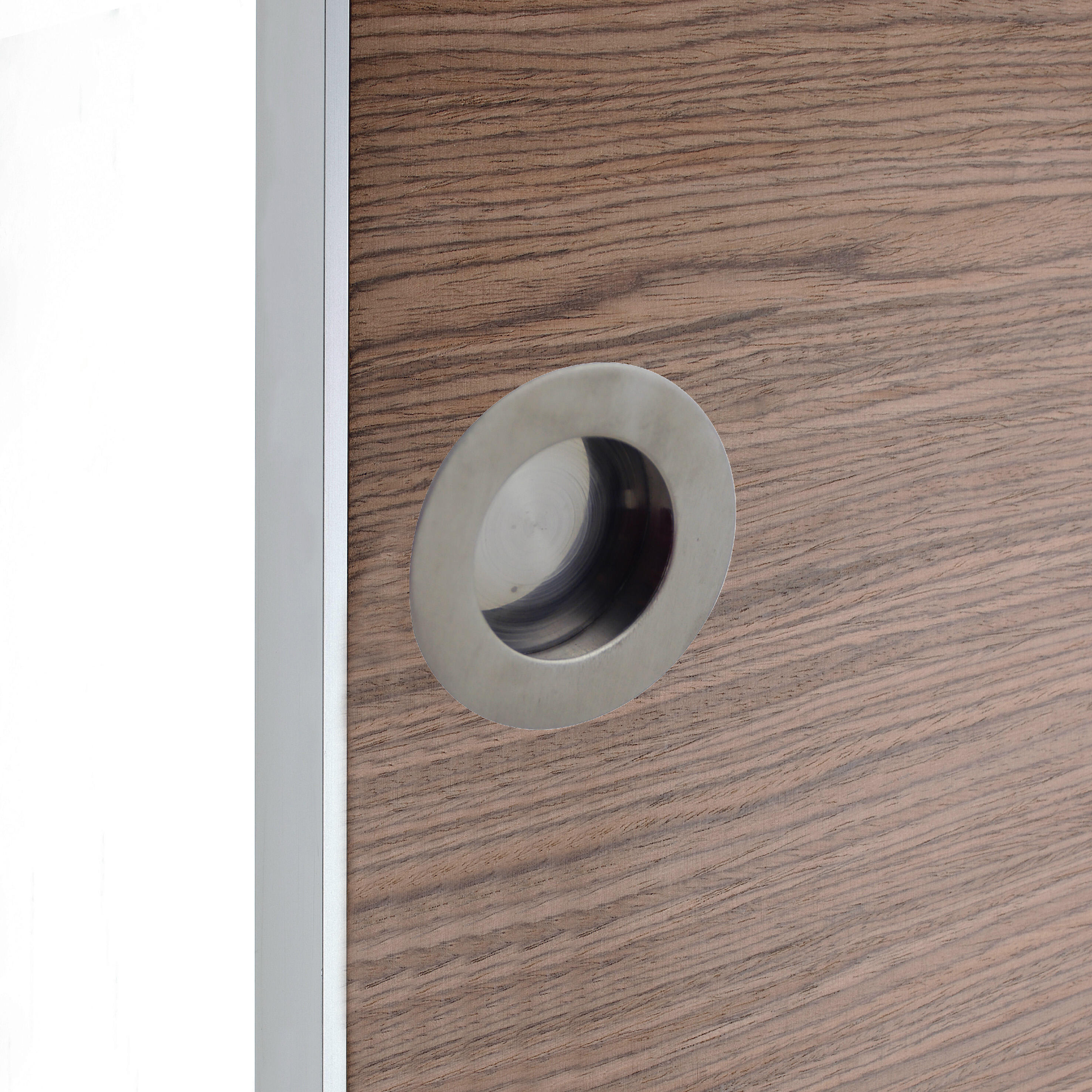 rond acier inoxydable brossé gris - 2