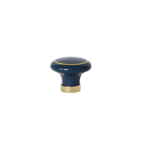 Bouton De Meuble En Céramique Bleu – Forme Conique, Design Un Brin Original !