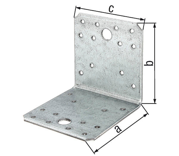 Equerre d'assemblage galvanisé, 100x100x40 mm - 2