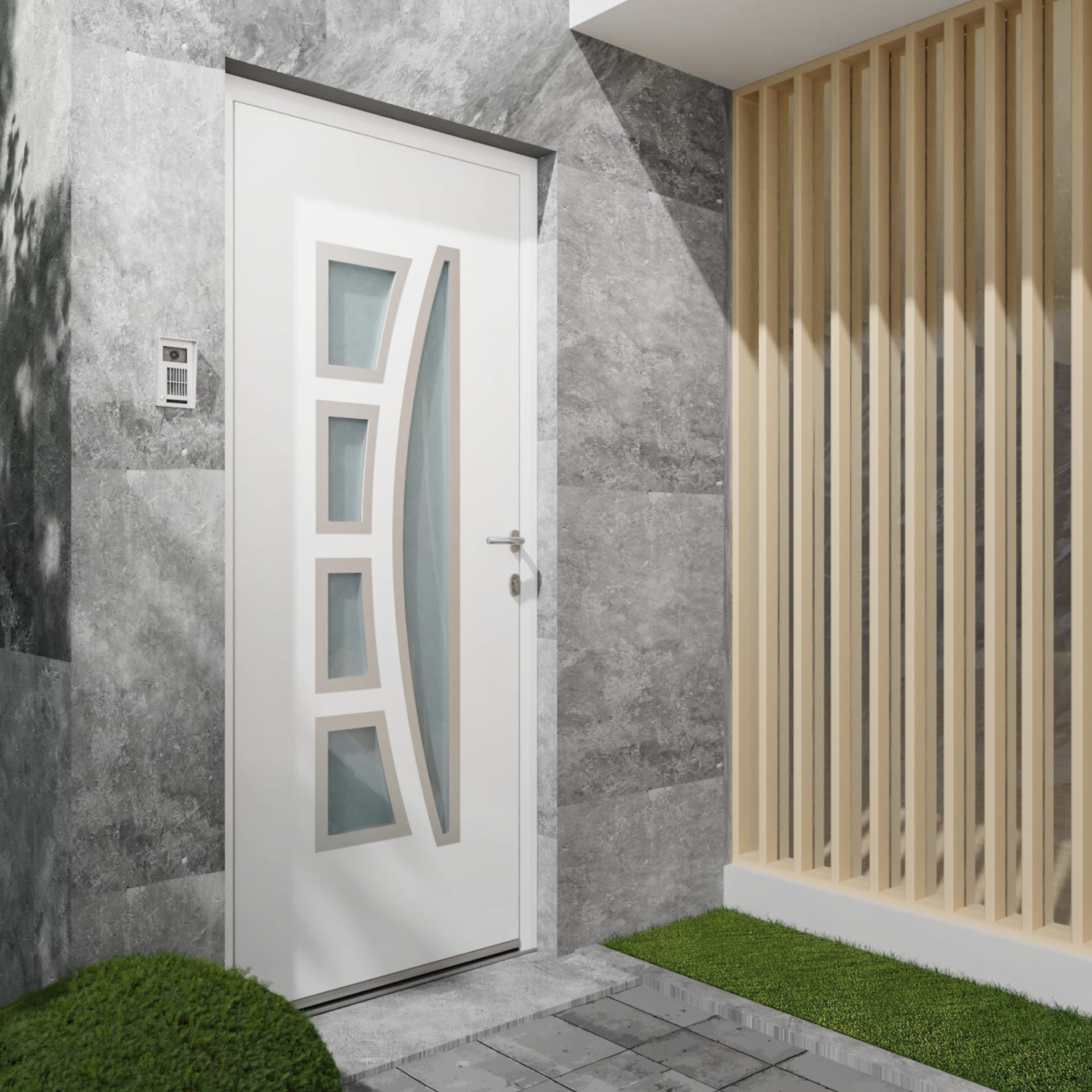 Porte D entr e Alu Riwa Essentiel H 215 X L 90 Cm Vitr e Blanc Pous porte-d-entr-e-alu-riwa-essentiel-h-215-x-l-90-cm-vitr-e-blanc-pous