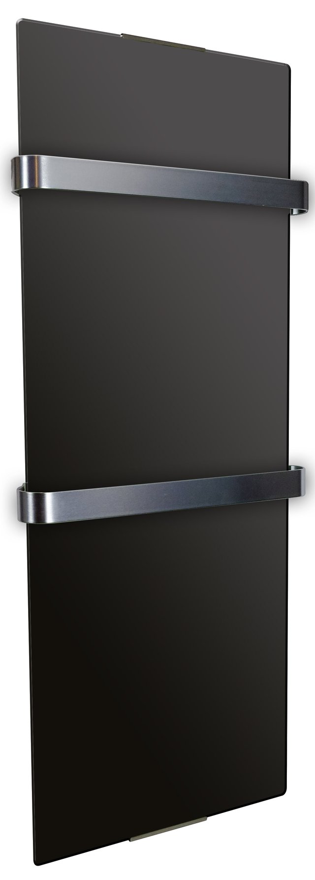 Radiateur/sèche serviette rayonnant 1200 W CHEMIN'ARTE Uni noir vertical