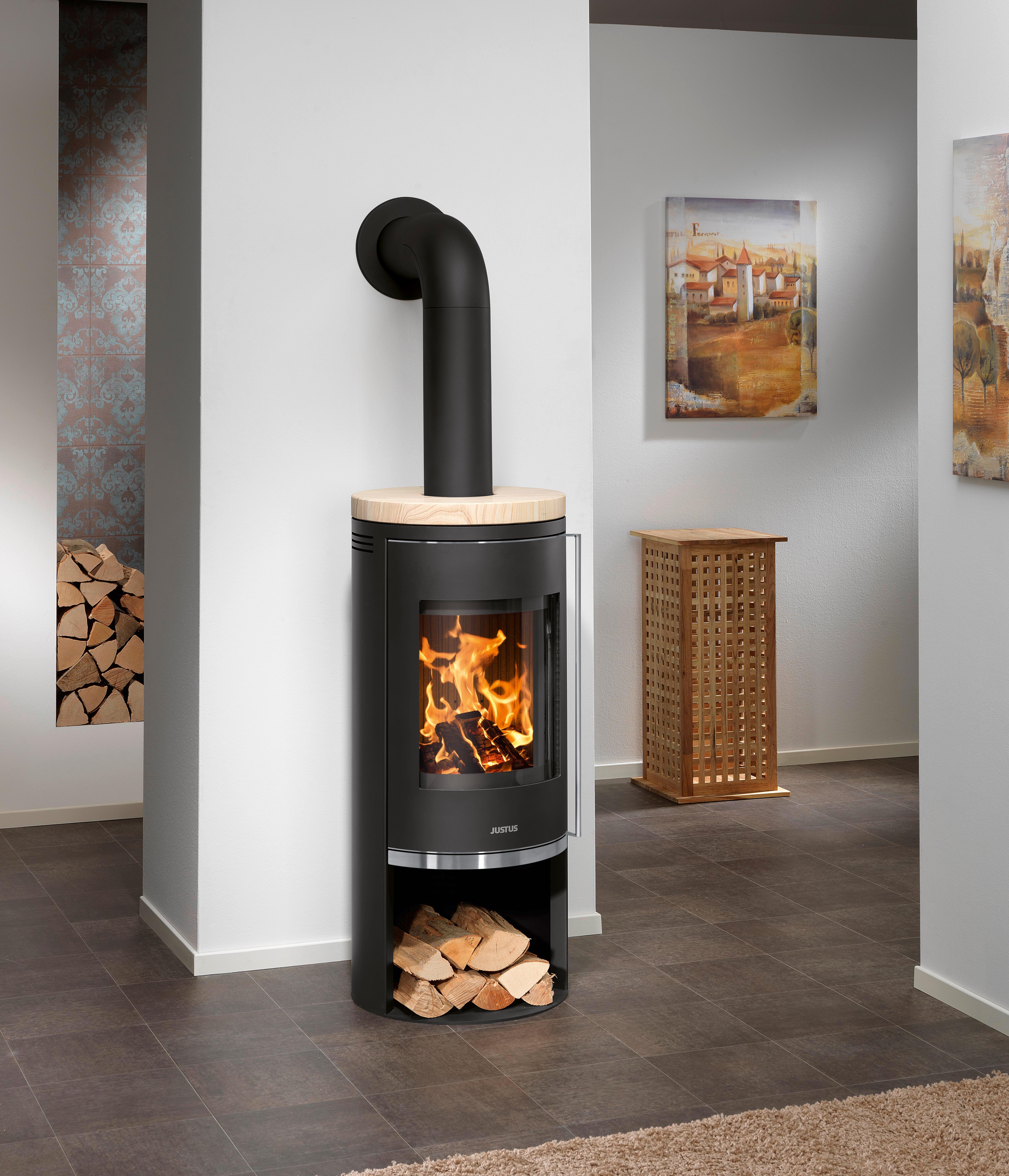 Poêle à bois JUSTUS Faro 2.0 noir / beige, 6 kW Leroy Merlin — free download
