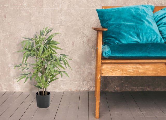 Bambou artificiel troncs naturels 240 feuilles H60 cm, Ligne Déco