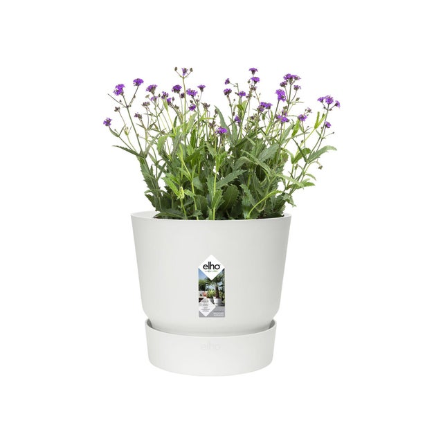 Maceta auto riego de polipropileno Greenville blanca de Ø 20 cm