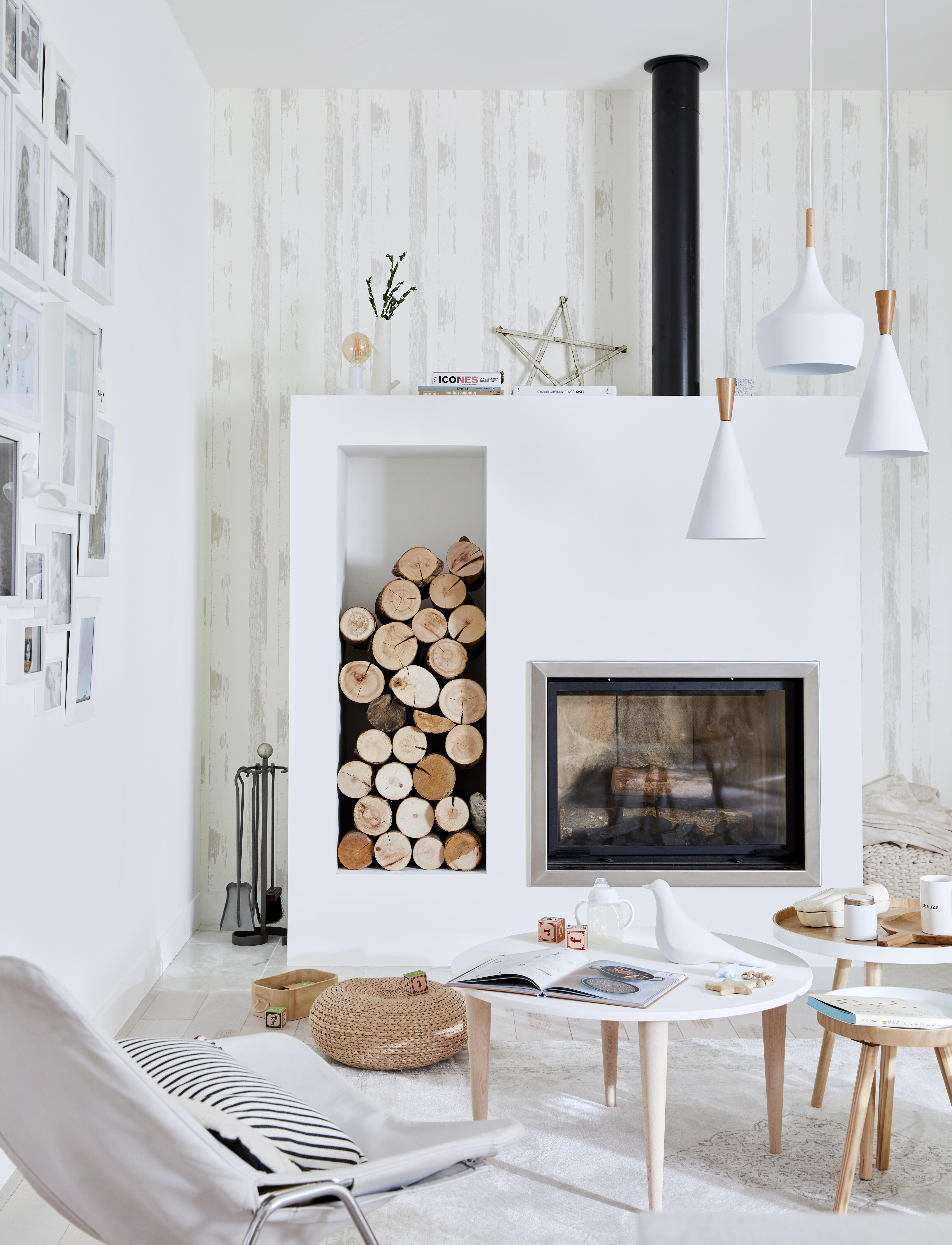 Suspension Ingrid acier, blanc, Diam.24 cm, E27 - 2