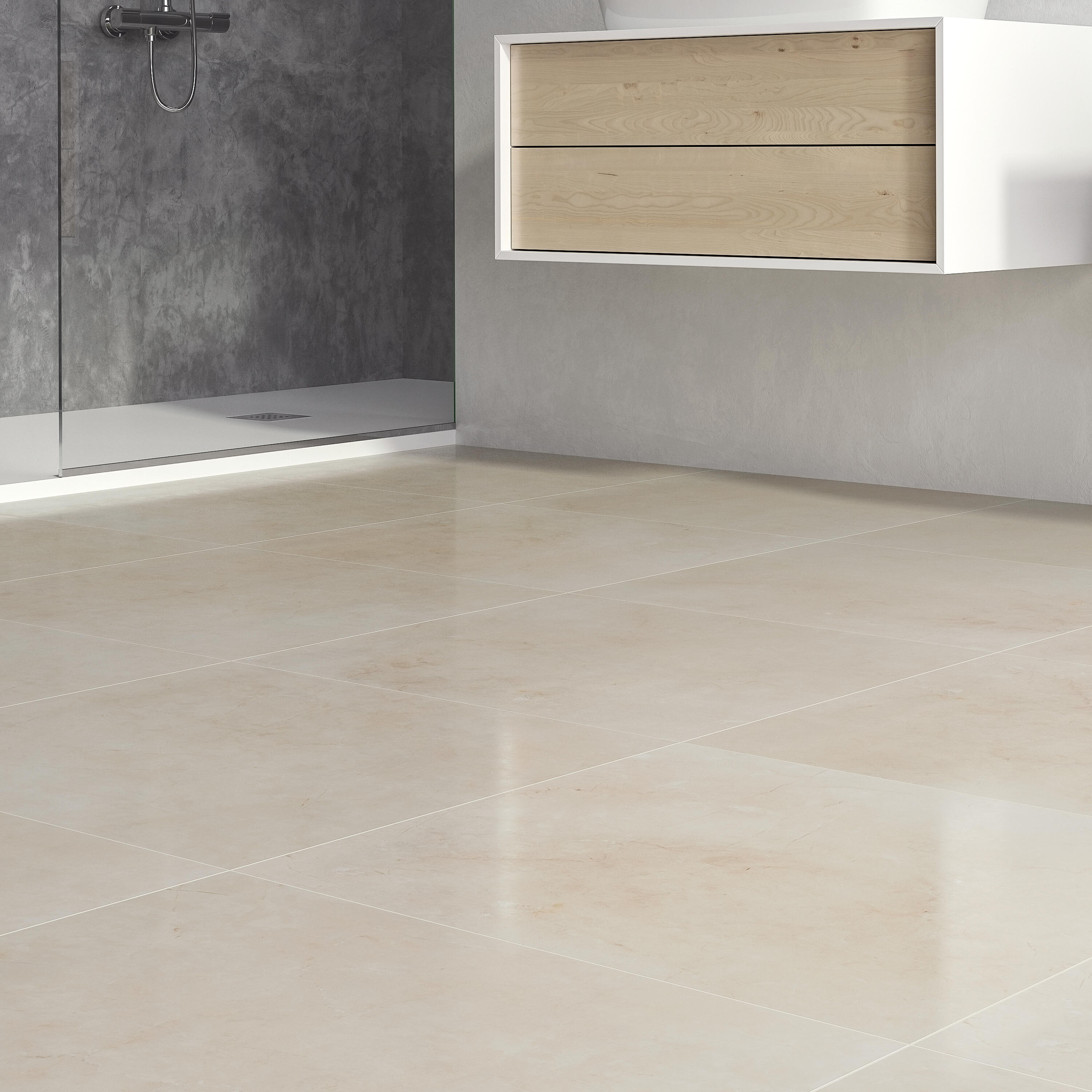 Carrelage sol intérieur / mur intérieur effet marbre beige Marmi l.60 x L.60 cm  - 3