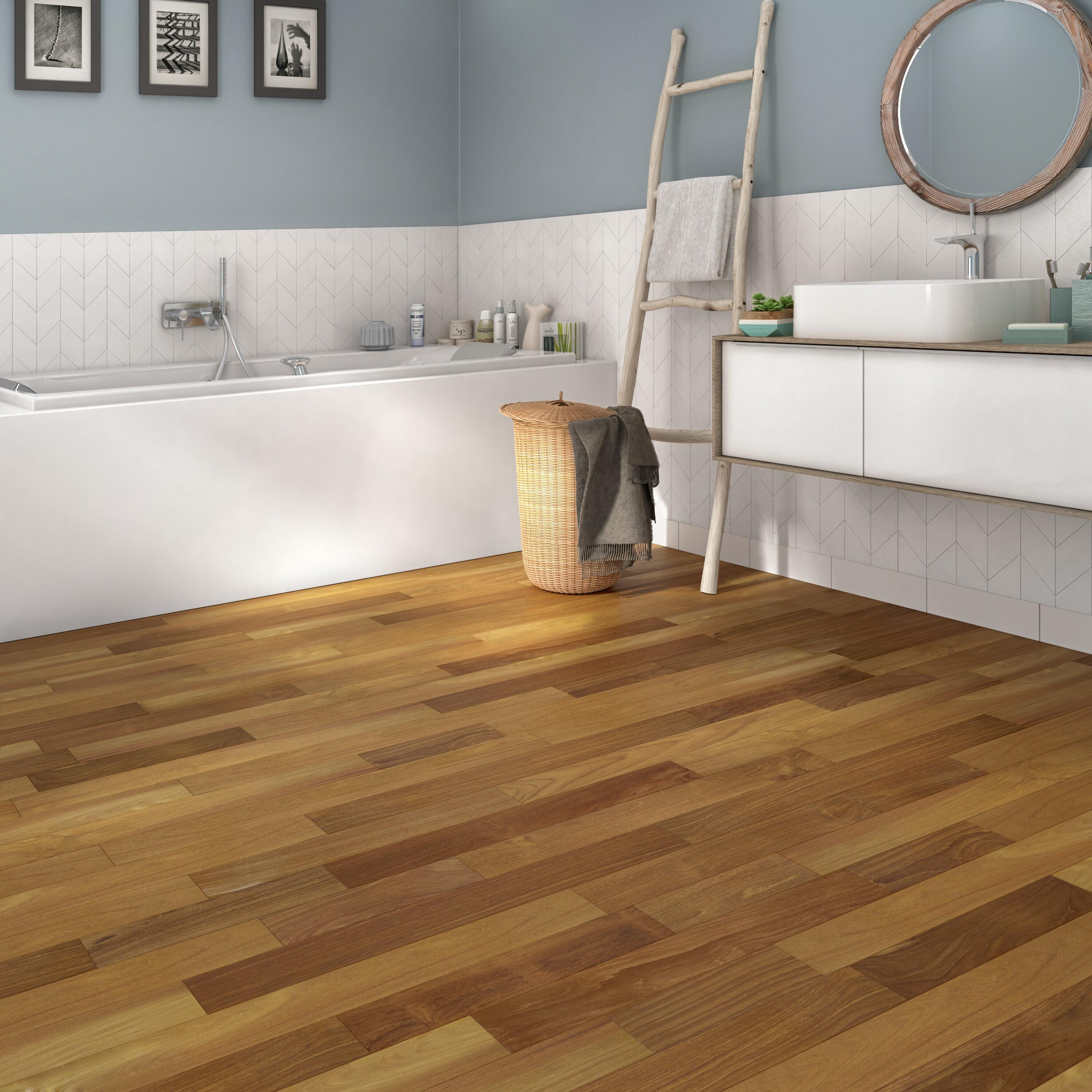 Echantillon parquet massif Solid, S, teck huilé - 2