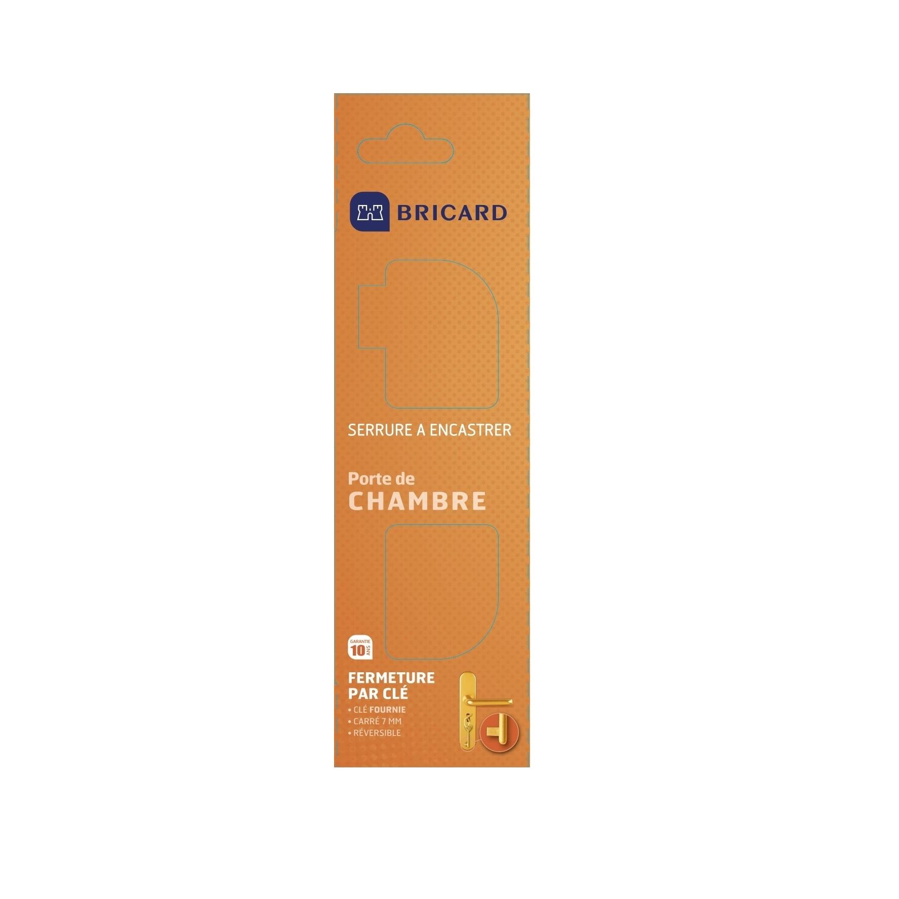 Serrure encastrée BRICARD, à clé, axe 50 mm - 3