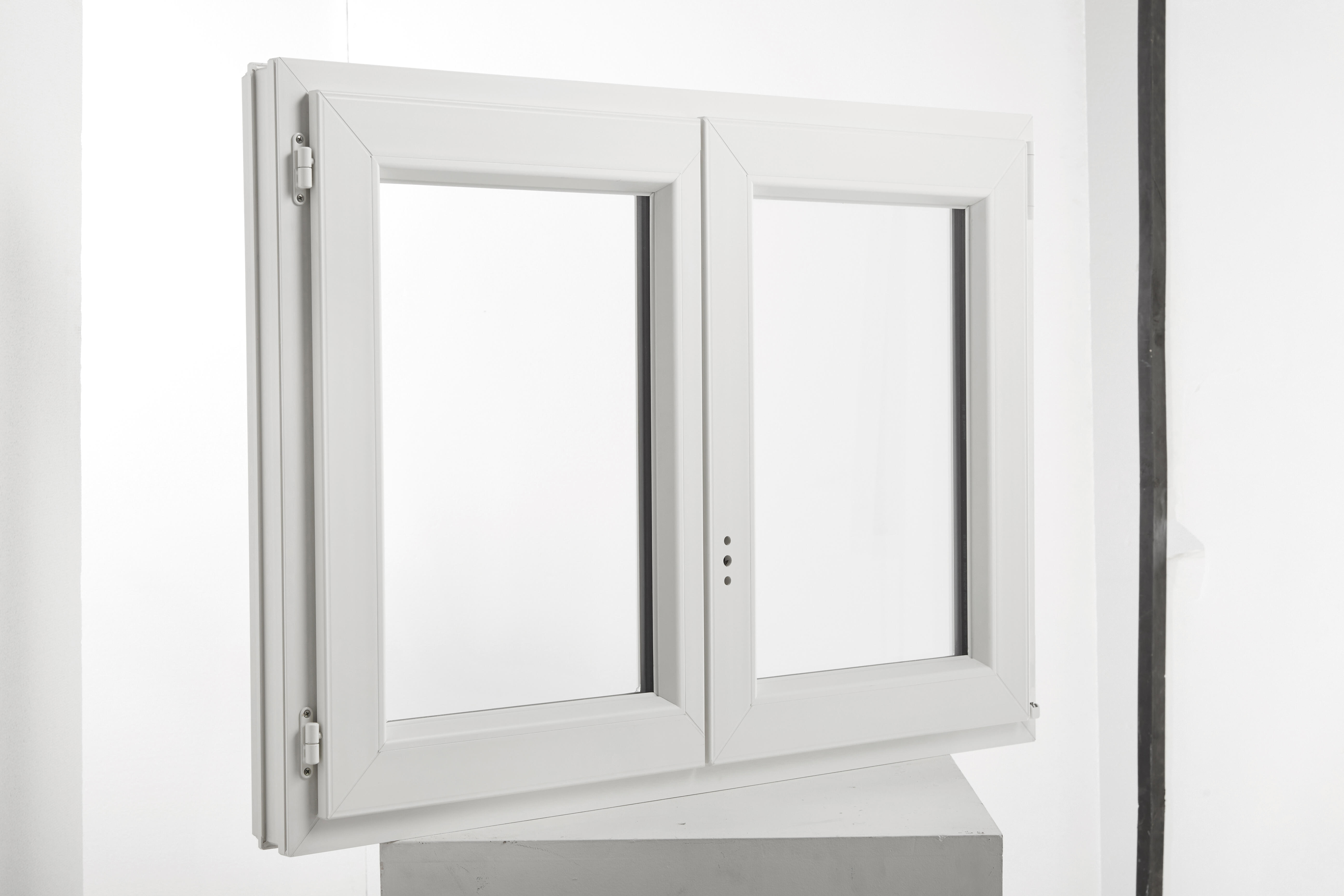 Fenêtre oscillo-battant PVC Essentiel H.75xl.120cm 2 vantaux blanc - 4