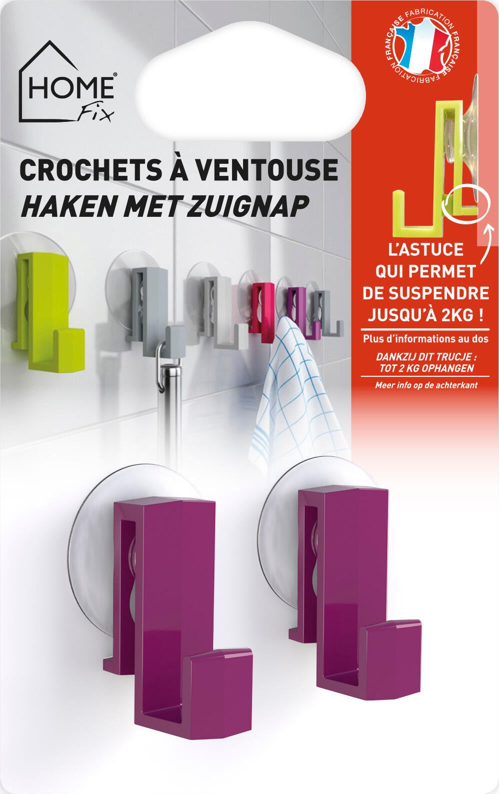 Lot De 2 Crochets Avant Pour Trottinette GXL V2 – Plastique Léger, Entraxe 25mm, Rouge – Sac, Casque, Bouteille