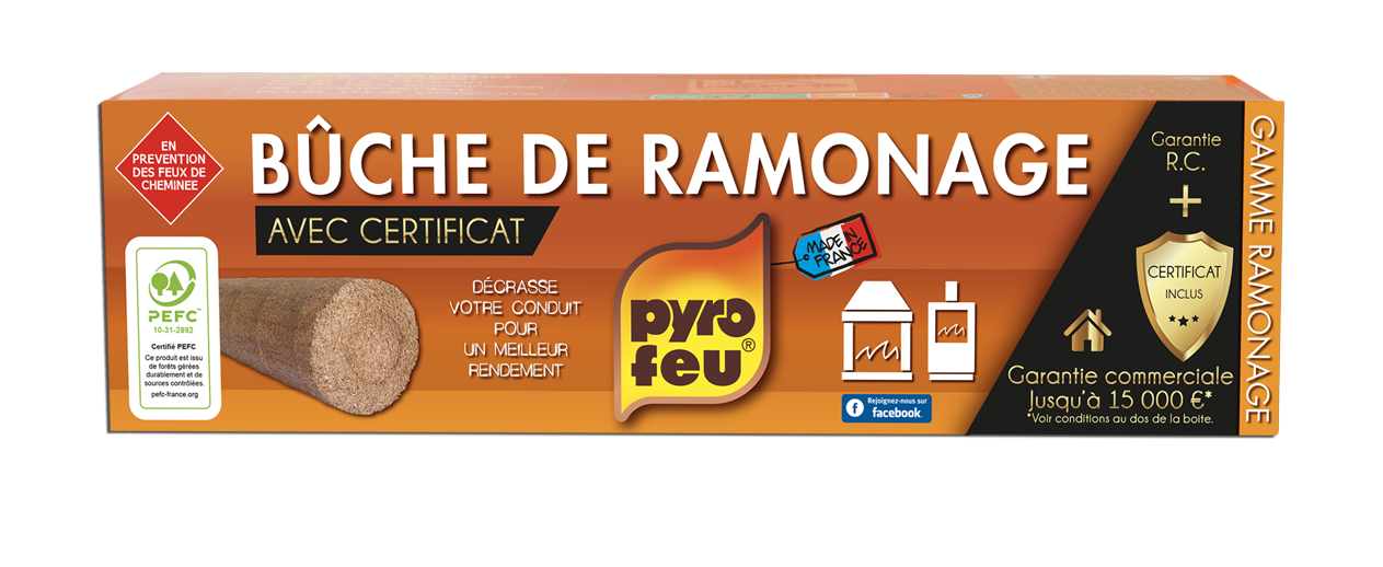 Bûche de ramonage avec garantie R.C et certificat, PYROFEU Leroy Merlin — free download