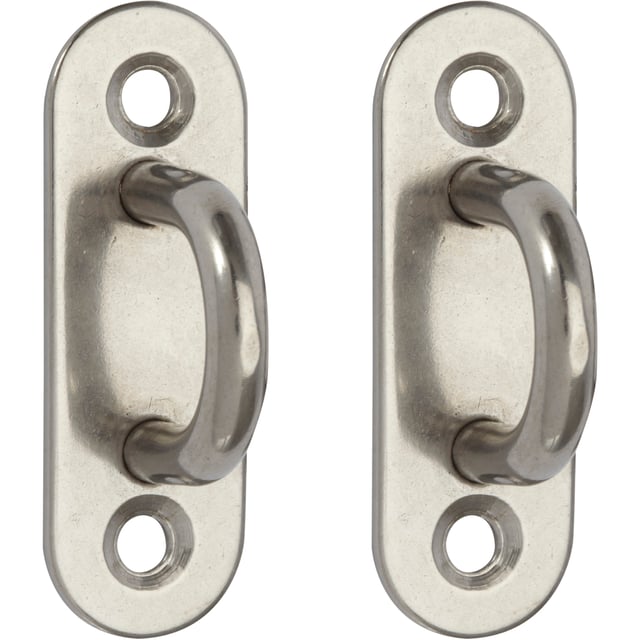 Lot de 2 platines à oeil inox, STANDERS, Diam.6