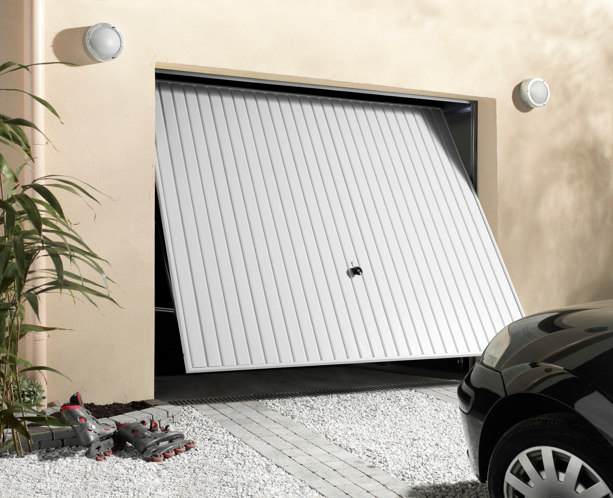 Porte garage basculante manu débordante sans portillon H.200 x l.237.5 — free download