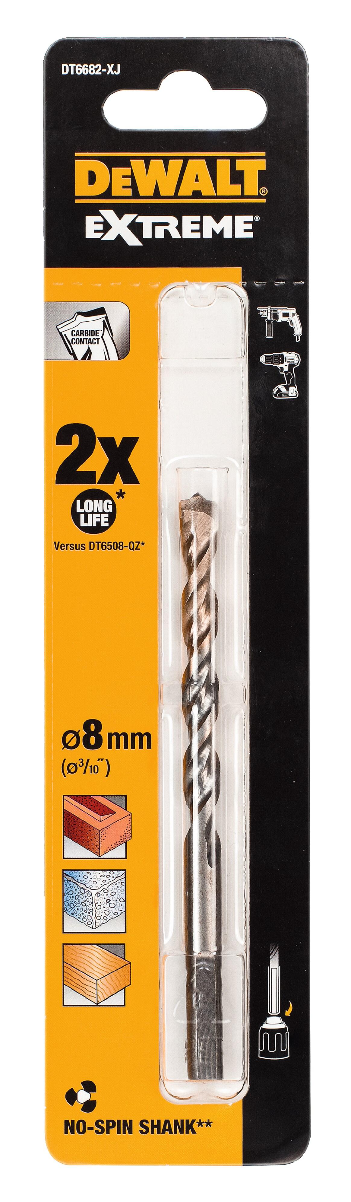 Punta per muro codolo triangolare DEWALT DT6682-XJ L 120 mm Ø 8 mm - 4
