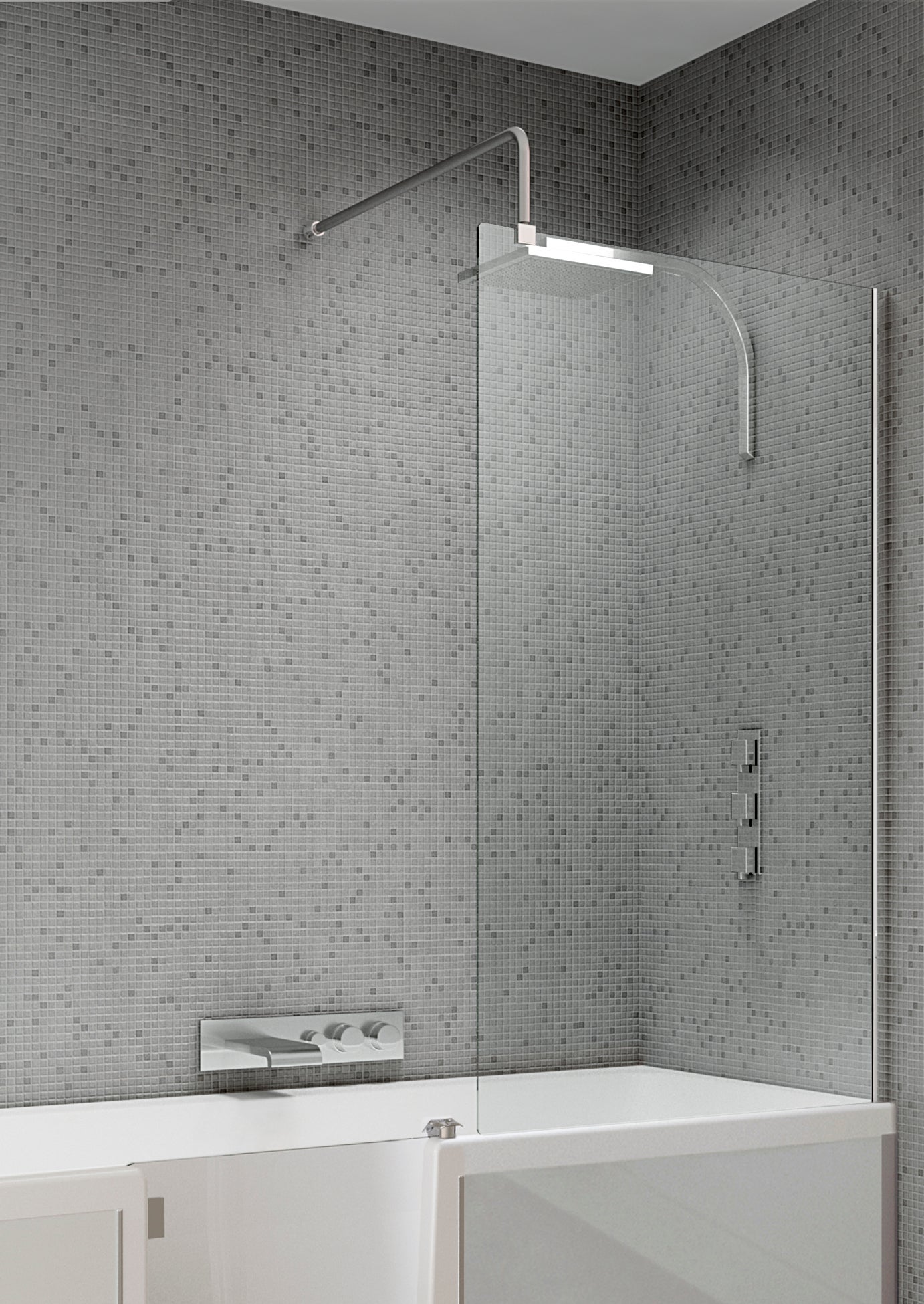 Baignoire rectangulaire L.170x l.75 cm blanc brillant, KINEDO Sourceo version ga - 3