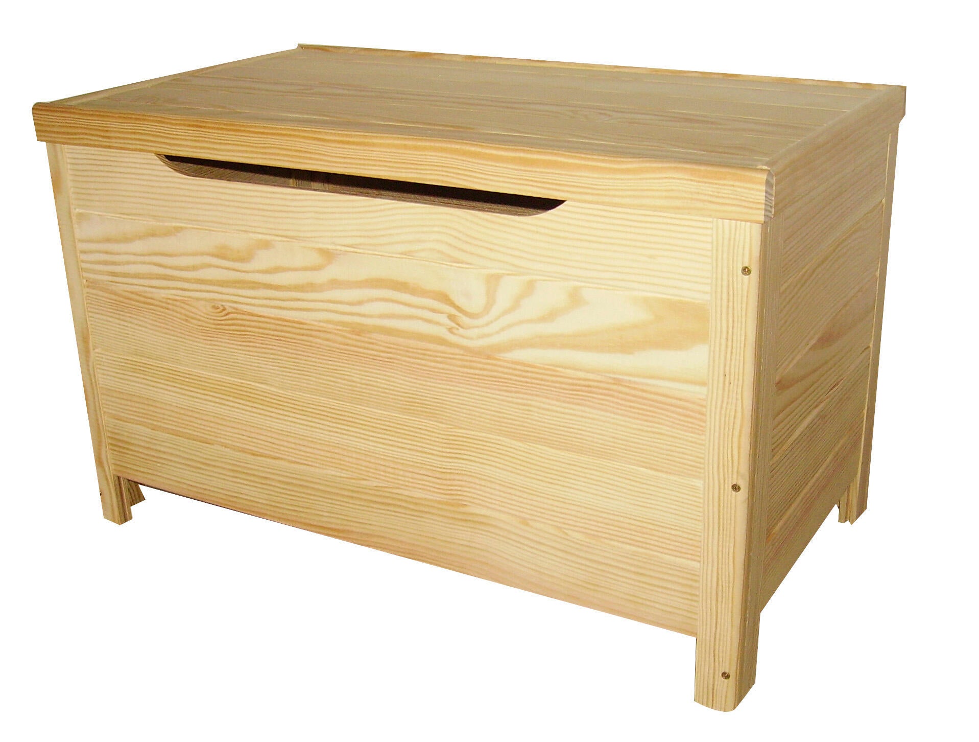 Coffre pin beige l.70 x P.40 x H.43 cm - 2