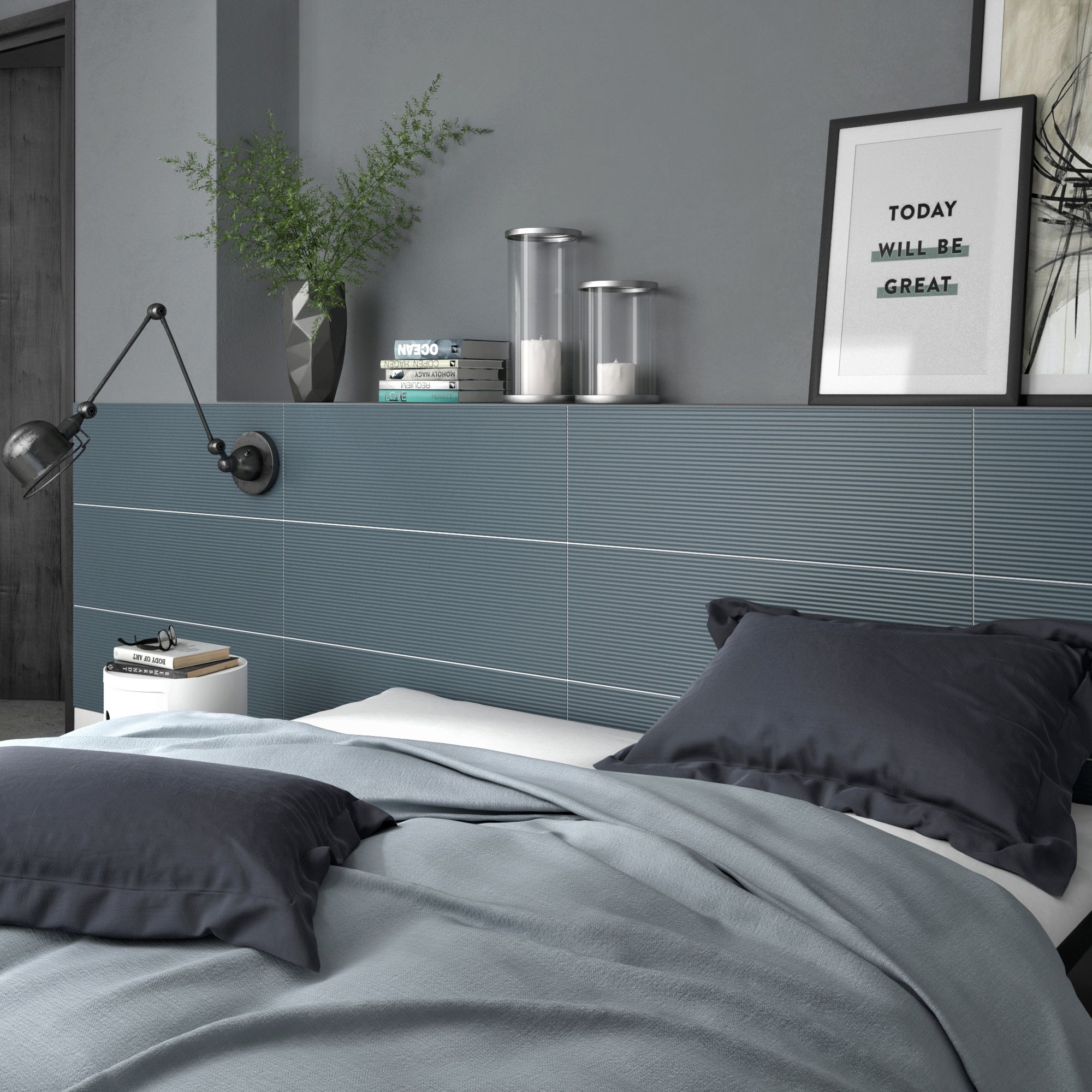 Bleu marine ligne