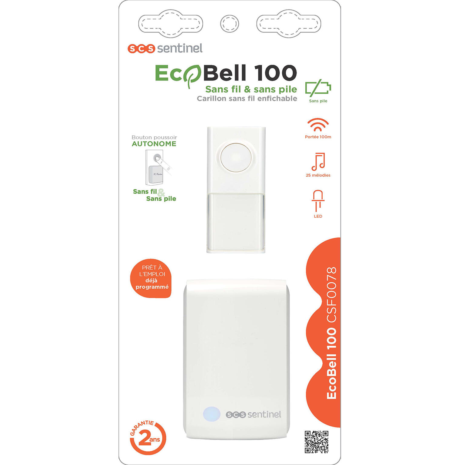 Carillon sans fil Ecobell 100 SCS SENTINEL, blanc - 4