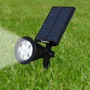 Spot à piquer solaire Spiky w34 noir LUMISKY Leroy Merlin Les bons plans des petits projets avant l'été