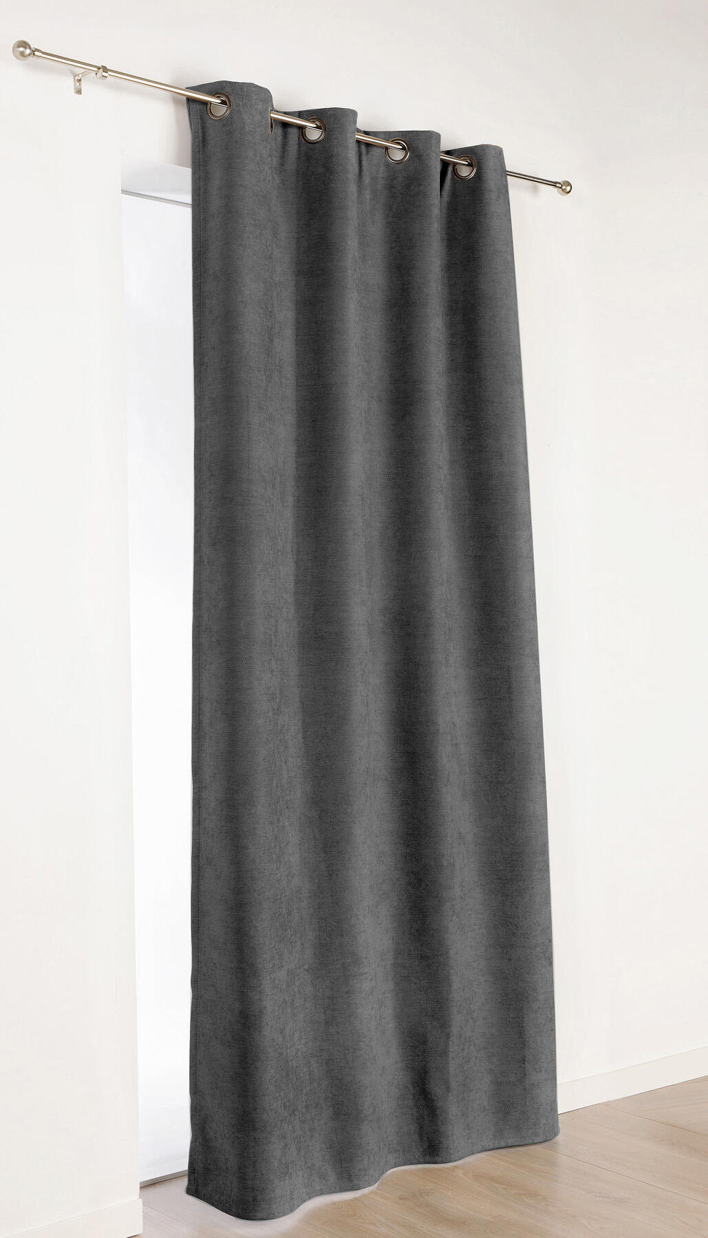 Rideau occultant thermique, Alaska, gris H.260 x l.140 cm - 4