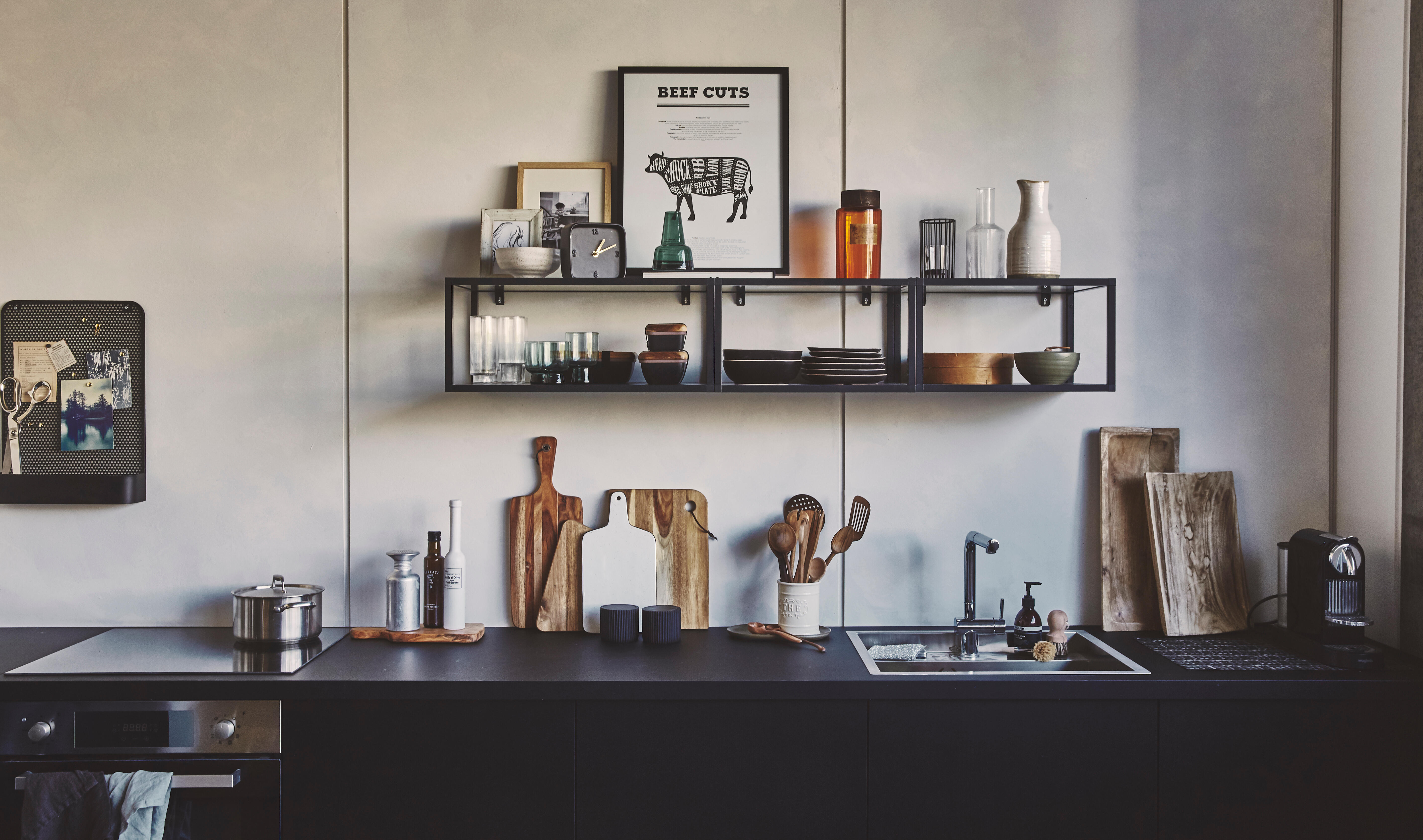 Cadre Milo, 40 x 50 cm noir, INSPIRE - 16