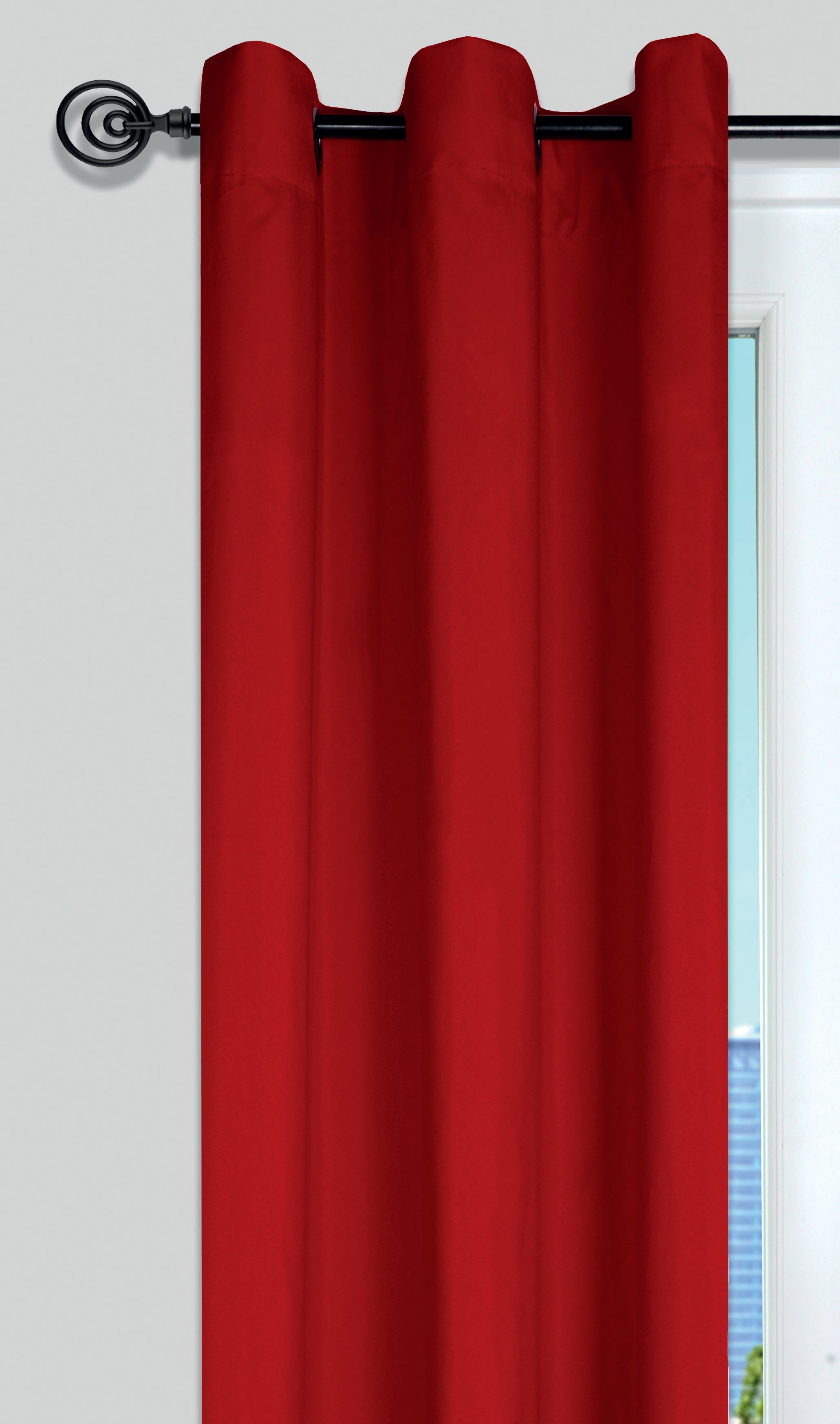 Rideaux Rouges 15 Ft Delong Rideau tamisant, Nelson, rouge H.240 x l.135 cm | Leroy Merlin