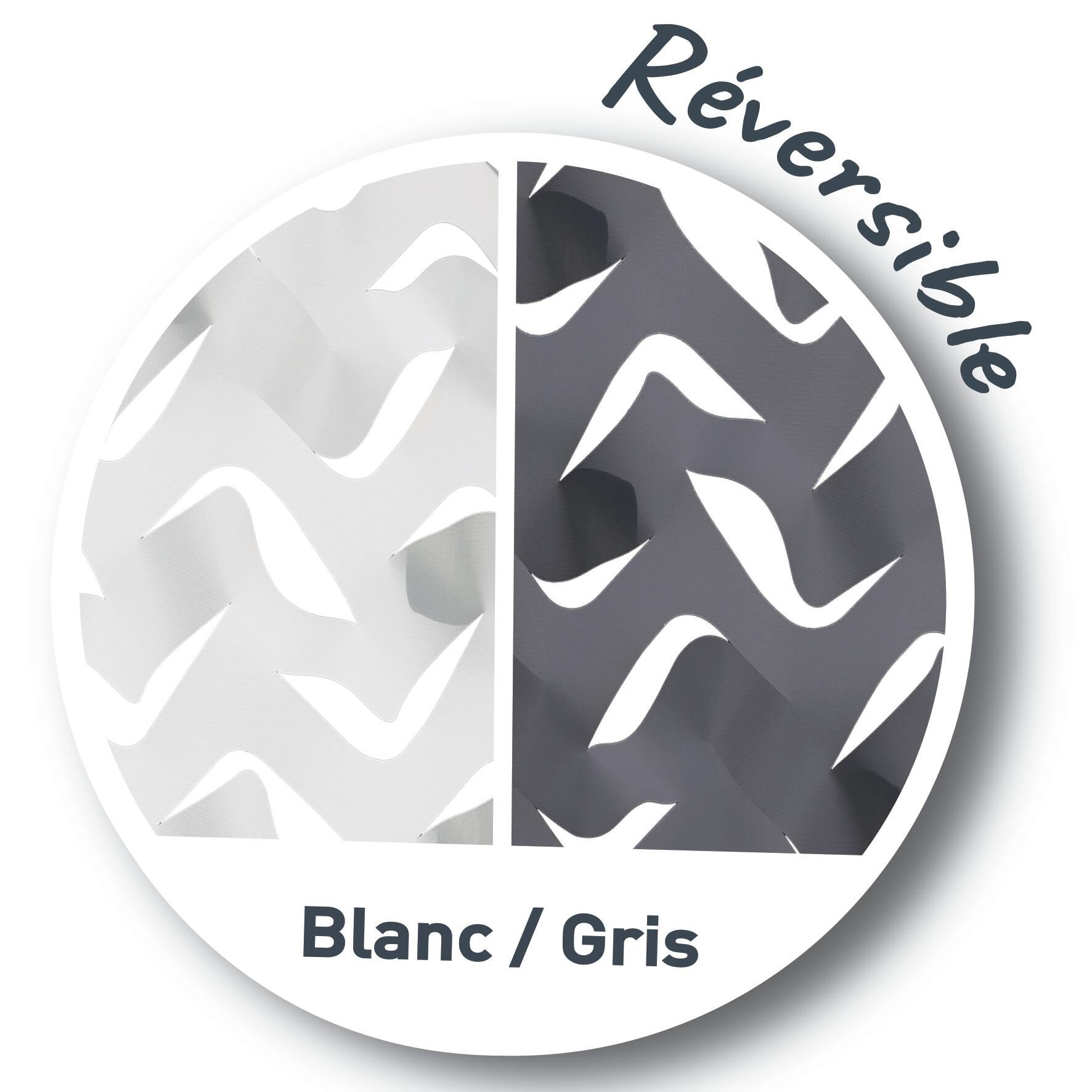 Voile d'ombrage rectangulaire gris/blanc L.400 x l.300 cm - 5