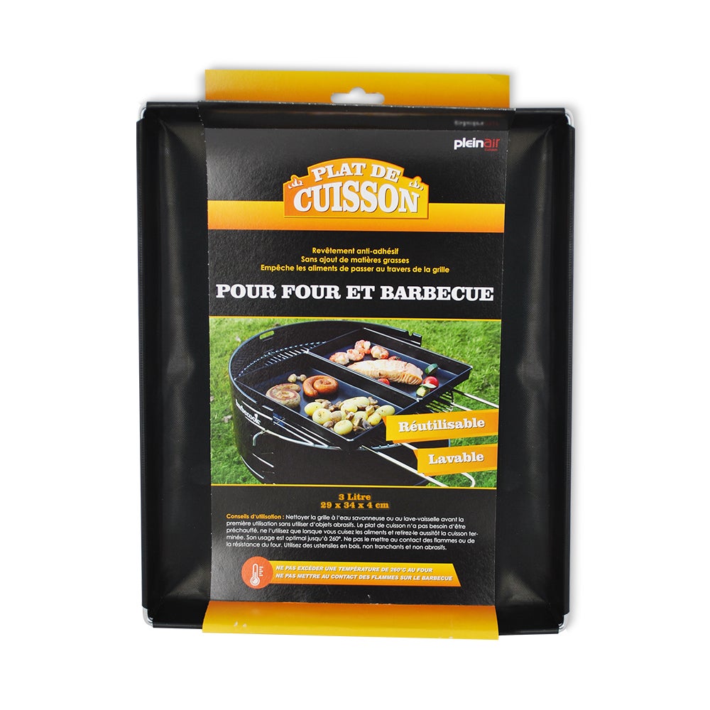 Plat de cuisson pour barbecue et four 3L, noir Leroy Merlin — free download