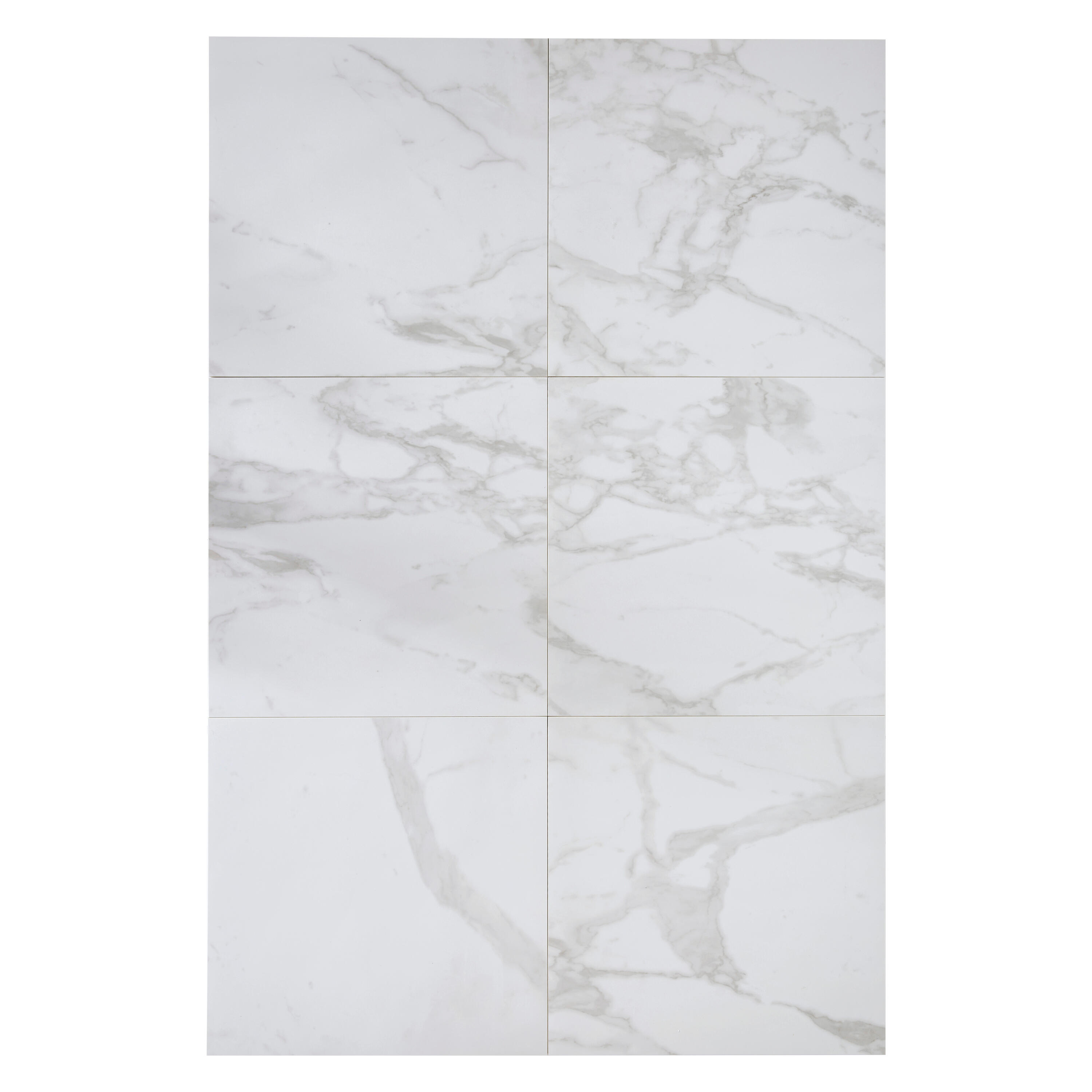 Carrelage sol intérieur / mur intérieur effet marbre blanc carrare Murano l.60 x - 4