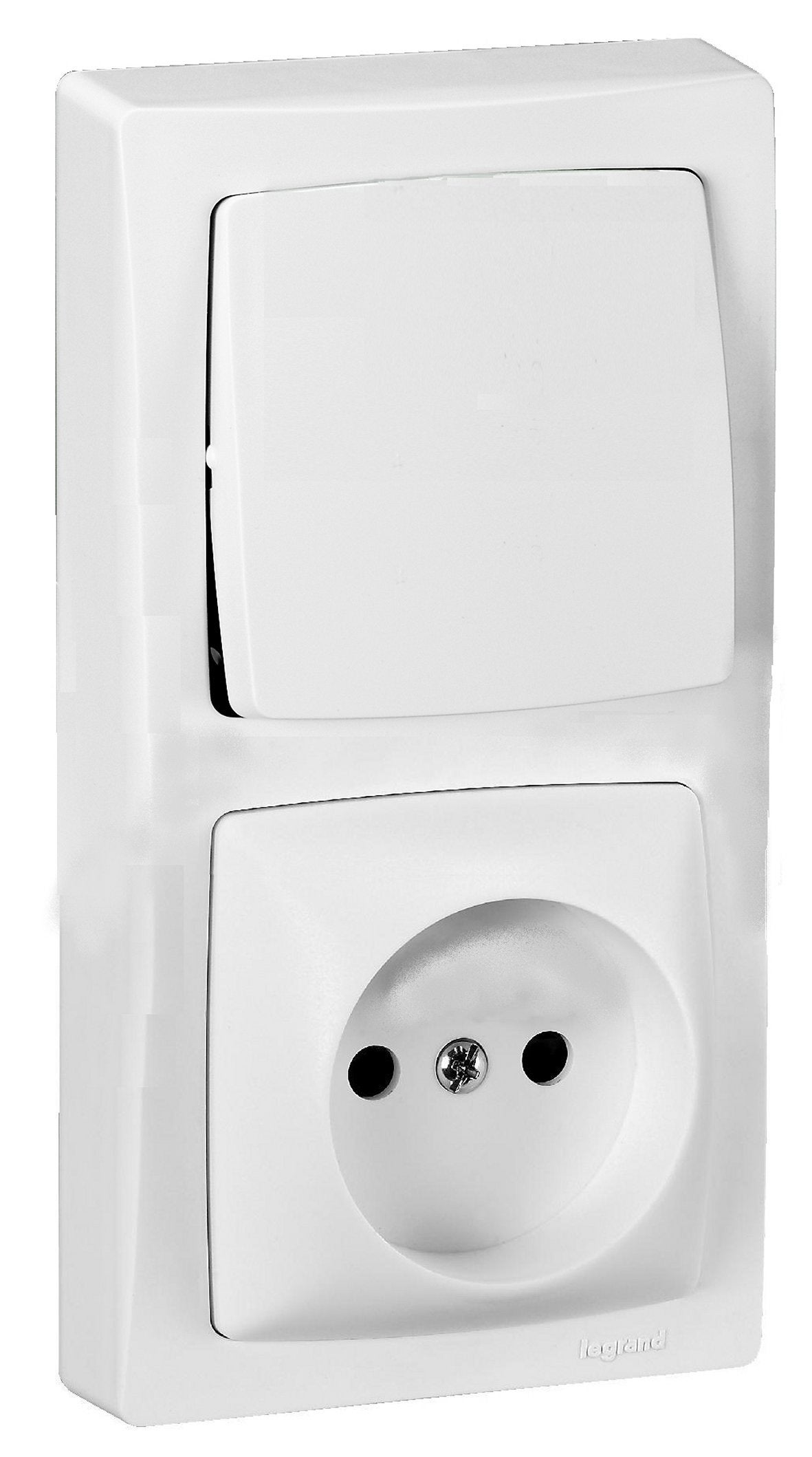 Interrupteur va-et-vient et prise complet, LEGRAND Asl, blanc - 2