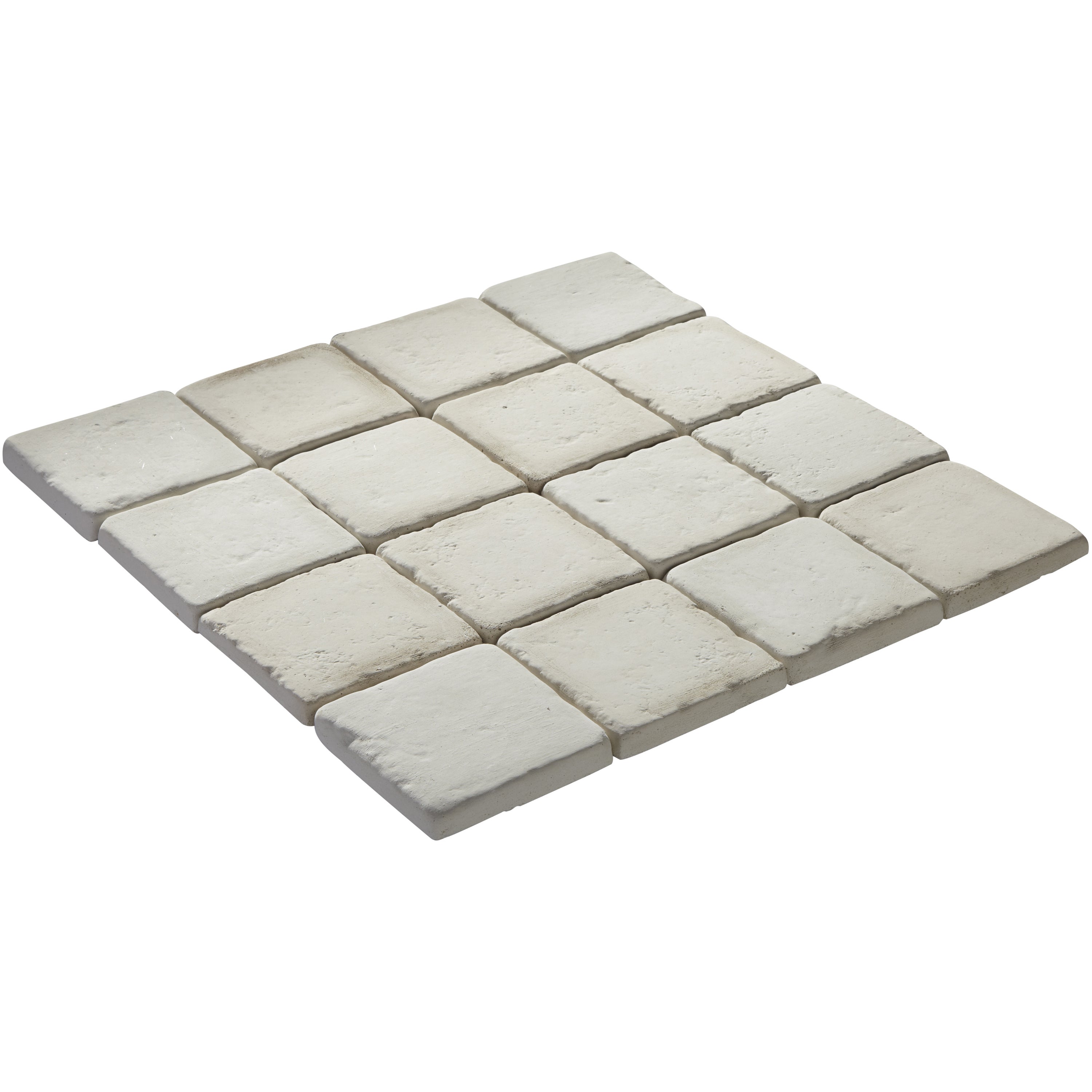 Pavé pierre reconstituée Touraine, blanc L.12 cm x l.12 cm x Ep.20 mm - 4