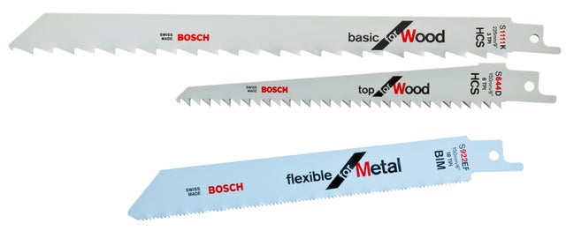 Lot de 3 lames de scie sabre pour multimatériaux BOSCH S922EF, S644D, S1111K