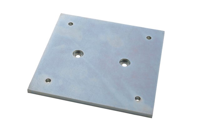 Kit de fixation H.15 x l.15 x P.0.5 cm RENZ, argent