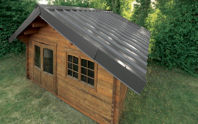 Bac acier anti-condensation nervurée acier galvanisé film l.1.05 x L.3 m