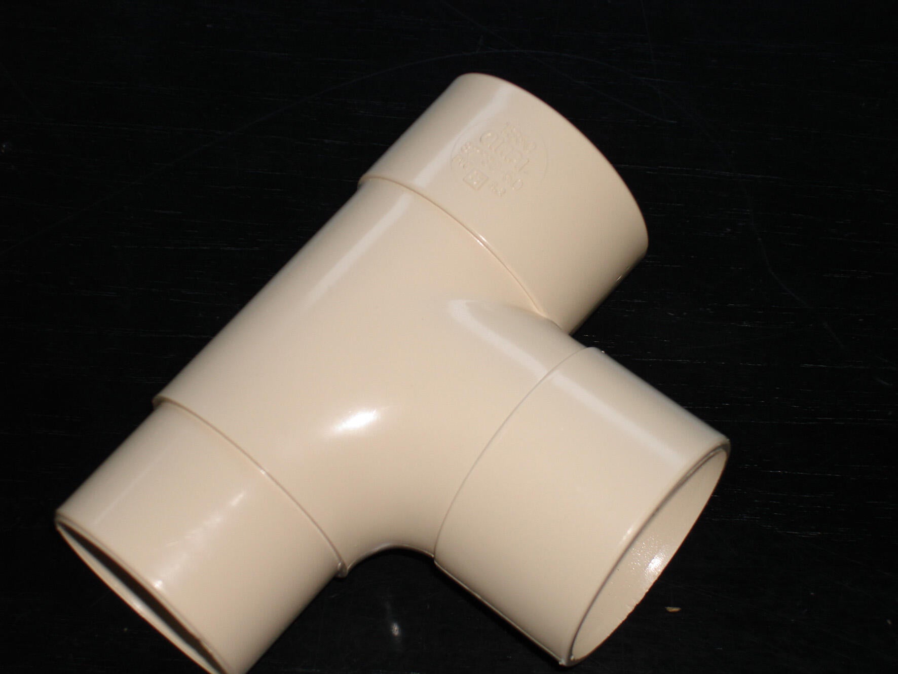 Culotte 87.3° pvc sable GIRPI, Dév.16 cm Diam.50 mm - 2