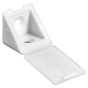 Lot de 100 equerres plastique PVC blanches pour assemblage de meubles panneaux