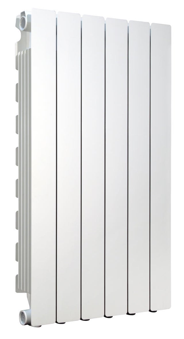 Radiatore acqua calda PRODIGE MODERN in alluminio, 6 elementi, interasse 800 mm, bianco
