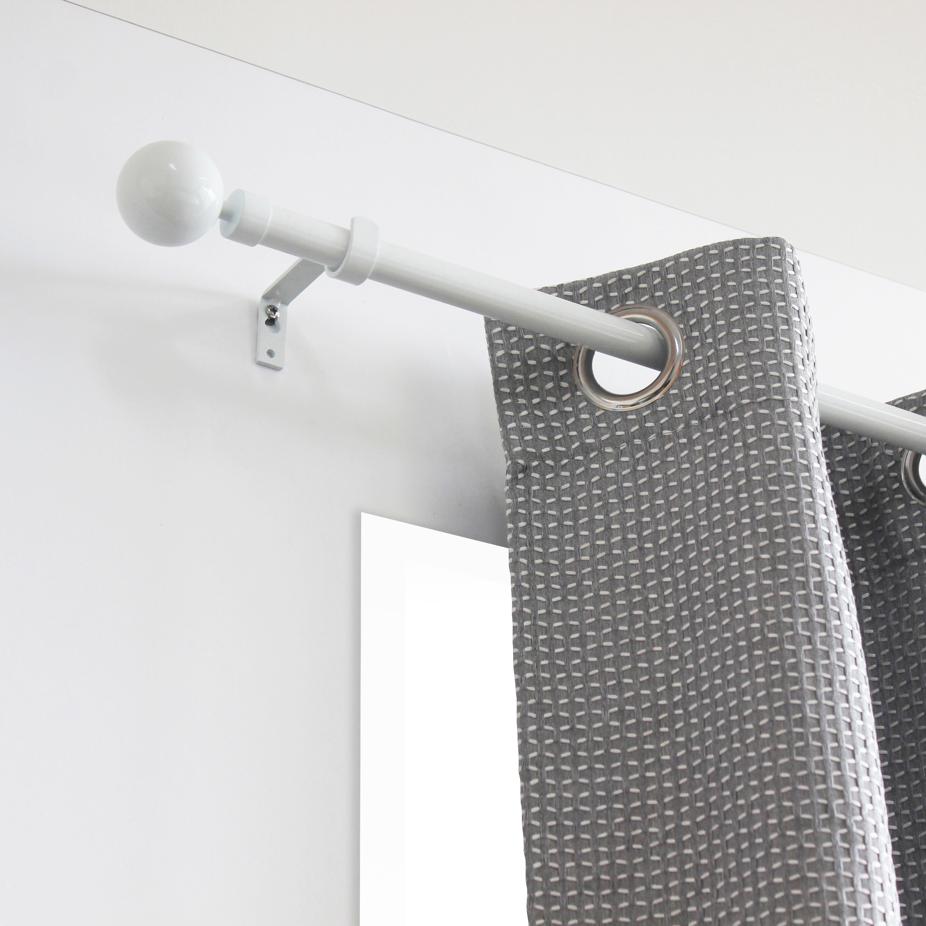 Support pour tringle à rideau Maya 20mm blanc peint INSPIRE - 2