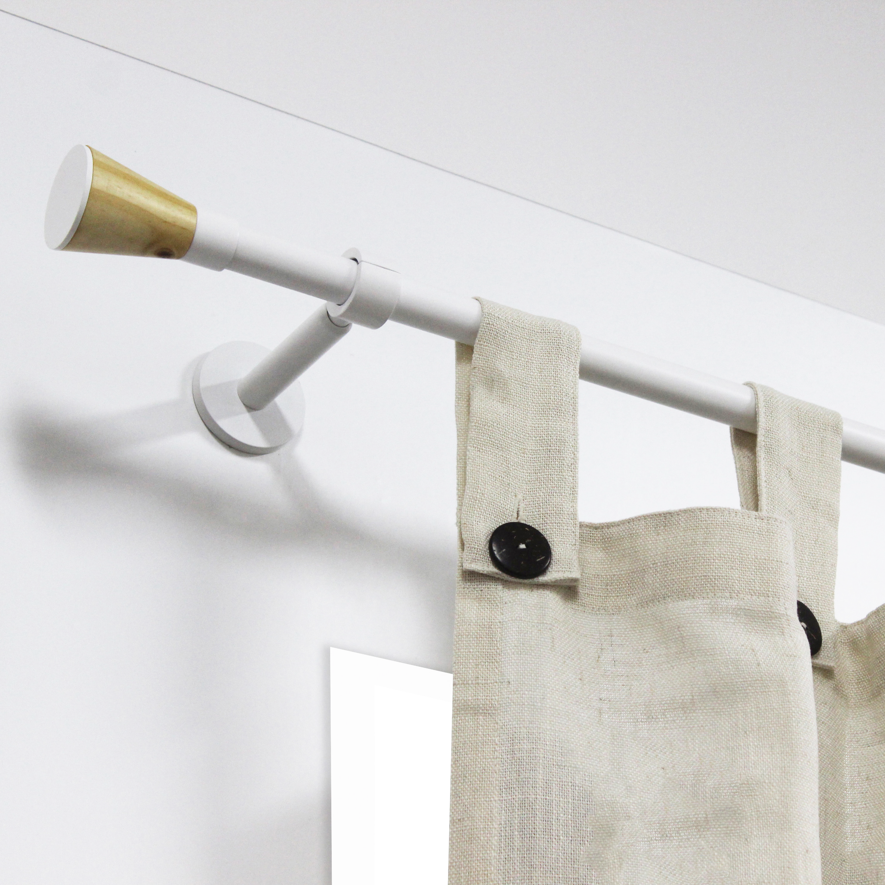 2 suportes extensíveis INSPIRE EASYFIX D20CM 11-16CM BRANCO MATE - 4