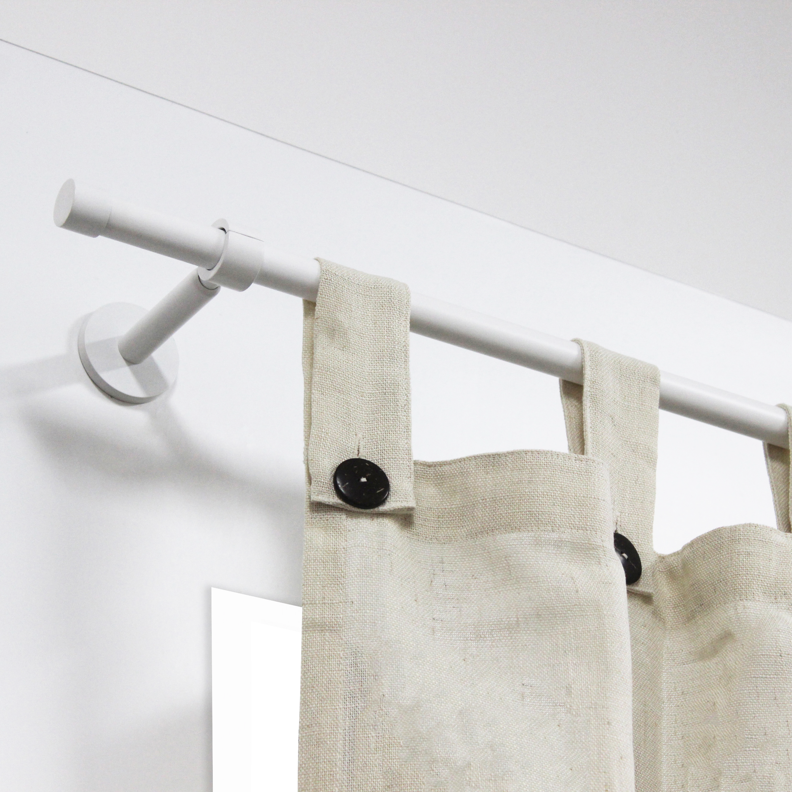 2 terminais para varão de cortina D20mm alumínio easyfix Inspire branco - 2