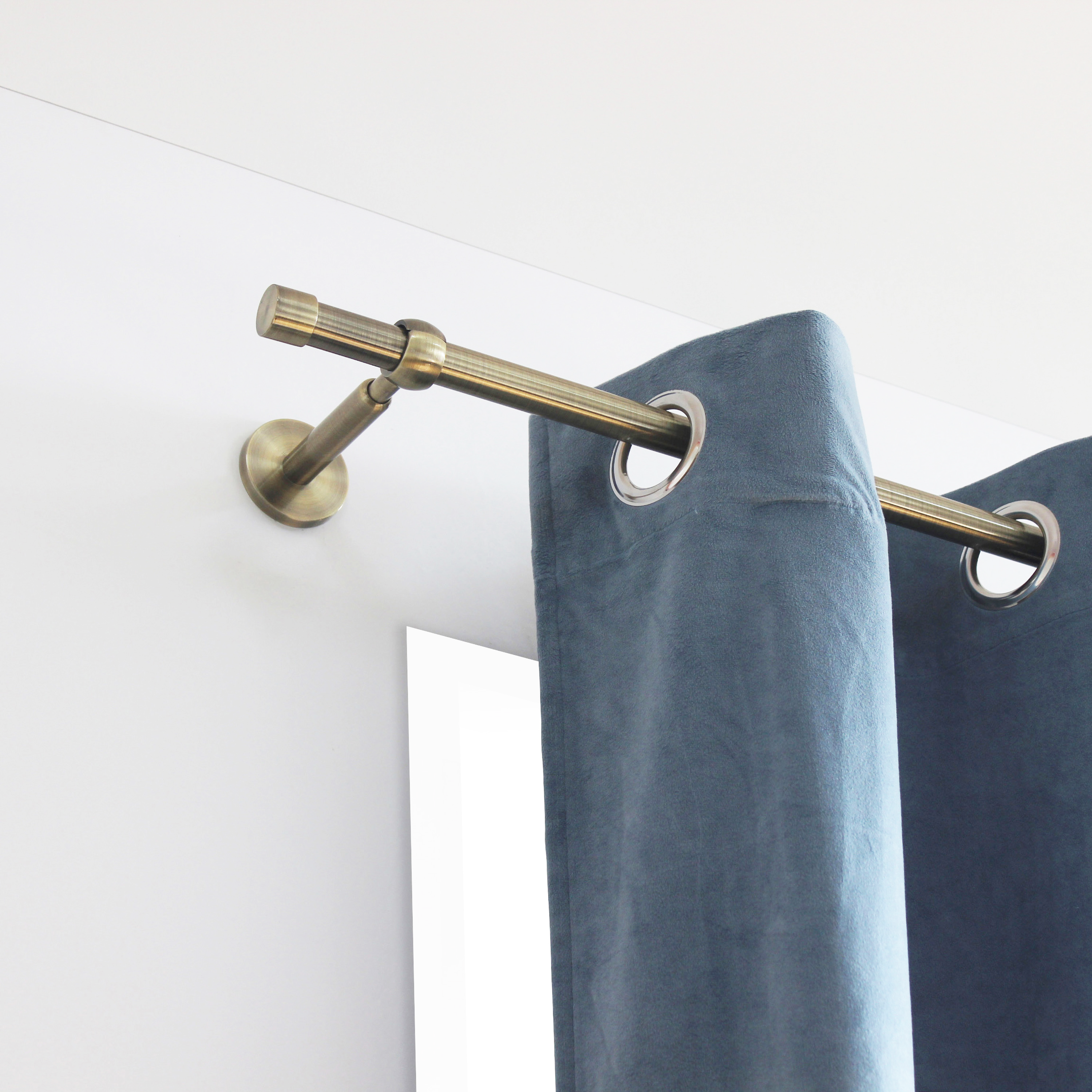 2 terminais para varão de cortina D20mm alumínio easyfix bronze Inspire dourado - 2